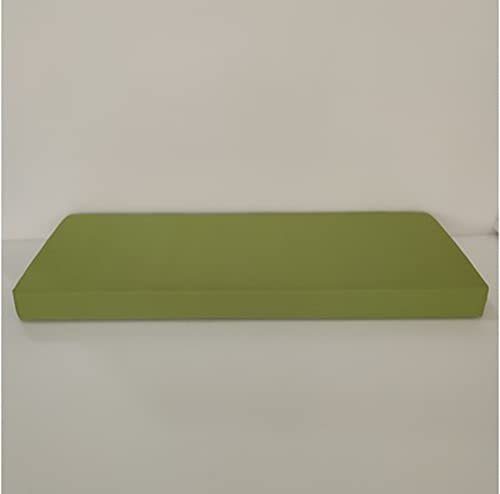 Wasserdichtes Sitzkissen für Gartenbank mit rutschfestem Design, abnehmbares, rechteckiges Sitzkissen für Terrassenmöbel, Bankauflage für Schaukel, Esszimmerstuhl, Erkerfenster, Hellgrün, 200 x 40 x 5