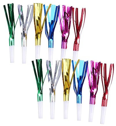 Toyvian 42 Pièces Sifflets Colorés pour Garçon Fille Accessoires Festifs pour Halloween à Amusants Couleur Aléatoire