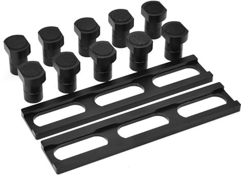 Arresto per piallatura da 20 mm e 19 mm per Lavorazione del Legno con 10 Fori per Cani, Morsetto per Cani da banco, tenone da Tavolo, Accessori per banco da Lavoro