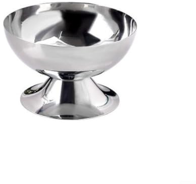 1 x Edelstahl-Eisbecher – Dessert-Metallkelche Mini-Eisschale für Salat, Obstpudding – Party-Dekorationen (A)