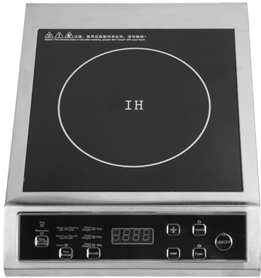 Fauitay Bruciatore da Appoggio con Piastra Riscaldante a Induzione per Piano Cottura a Induzione Portatile da 3500 W con Pannello Touch Intelligente per Cucinare Barbecue Domestica (Spina europea