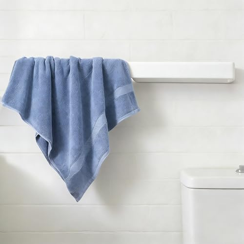 HECHKJ Toallero de Pared baño Blanco 37 cm, Barra toallero baño de Hierro, Colgador Toalla baño de Pared, toallero Pared para baño y Cocina, con Accesorios de Montaje
