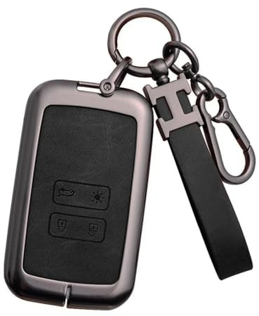 Schwarz Autoschlüssel Hülle für Renault Espace 5 Master Bus Scenic 4 Megane 4 Clio 5 Kadjar Talisman Captur Arkana Austral Zoe Arcan Dacia Duster Sandero Stepway