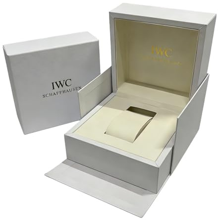 ROUREOX Scatola Conservazione Orologi Minimalista Finitura Bianca Pulita Custodia Quadrata Cuscino Morbido per IWC Portugieser