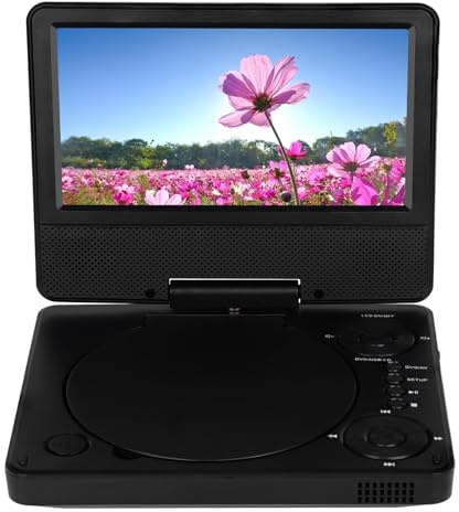 Mobil DVD-spelare, Mini 9,5 tums bärbar DVD-spelare med 7, skärm CD HD hög upplösning