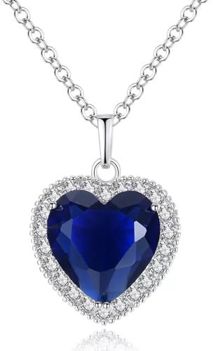 Ailuor Titanic cuore dell' oceano collana, collana in argento Sterling pendente gioielli e Lega, cod. B07CRZD5MP_US