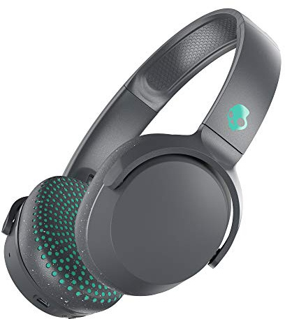 Skullcandy Riff Wireless On-Ear Headphones with Microphone, Bluetooth Wireless, Rapid Charge 10-Hour Battery Life, Foldable, Plush Ear Cushions with Durable Headband, Grey/Speckle/Miami