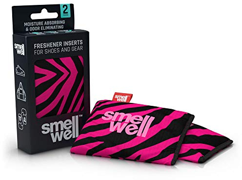 SmellWell Tork- och läskekuddar för skor, sportväskor eller till och med bilen – förskjuten med en fräsch doft (Pink Zebra)