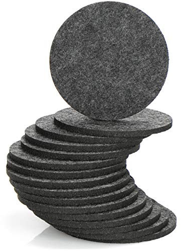 com-four® 16x Filzuntersetzer - Tischschoner aus robustem Filz - Unterlage für Tassen, Gläser, Flaschen - runde Schutzmatte abwischbar - Tassenuntersetzer Ø 10 cm (Ø 10cm - Rund)