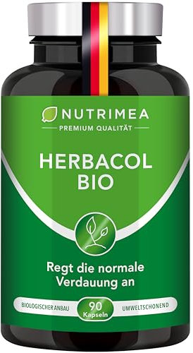 COLON CLEANSE HERBACOL 100% BIO | Natürlich Magen & Darm reinigen & entgiften | 6 Wöchige Darmkur mit Flohsamenschalen, Fenchel, Aloe Vera | Verdauungs-Booster Kapseln NUTRIMEA®