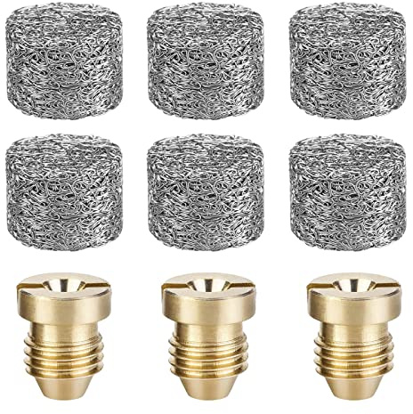 YOLOUP 9er-Set Schaumdüse für Schaumkanone 1,1mm Schaumstoff Cannon Öffnung Düse 3000 PSI Messing Schaum-Öffnungsdüse 3 pcs Kanonen Düsen Spitzen & 6 pcs Schaumstoff Maker für Auto Schaumlanze