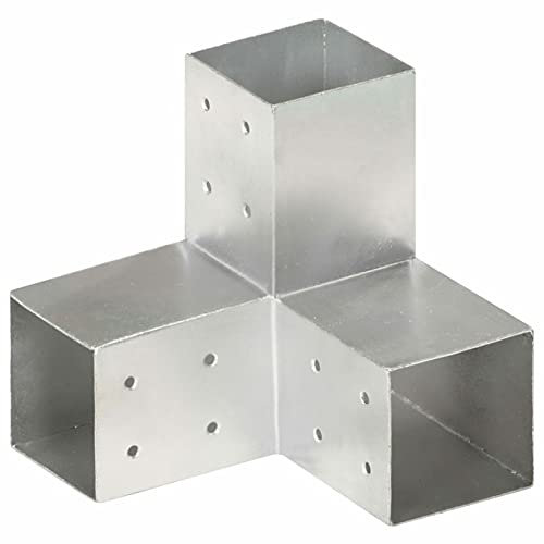 Gecheer Pfostenverbinder Y-Form Hülsen Balkenschuh Holzverbinder Eckverbinder Pfostenecke Balken Verbinder Feuerverzinkt Verzinktes Metall 81 x 81 mm