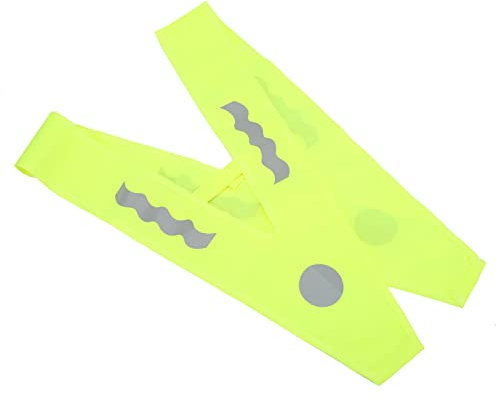 OUKENS Gilet Riflettente di Sicurezza per Bambini, Gilet ad Alta visibilità Tessuto Traspirante Barre Antiscivolo Gilet da Traffico Gilet Riflettente di Sicurezza Notturna Verde Neon Scopo