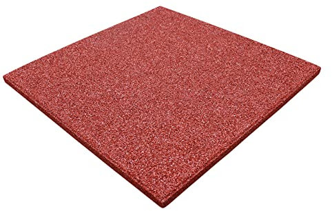 LANDGRID Kindermatte Rot 50x50x4cm Gymnastikmatte Kinderturnmatte Spielmatte Gummimatte Fallschutzplatte
