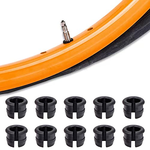 VANICE 10 Pcs Schrader to Presta Rim Adapter, Convert Valve Stem Grommet, Schraeder Presta Wheel Rim Adaptor for Road Bike Mountain Bicycle MTB