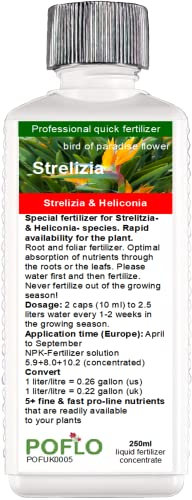 POFLO Strelitzia fertilizer Fertilize heliconia, premium liquid fertilizer from the professional line (250ml)