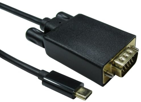 USB-C to VGA 1080P 60HZ 1 Meter Black Data Cable