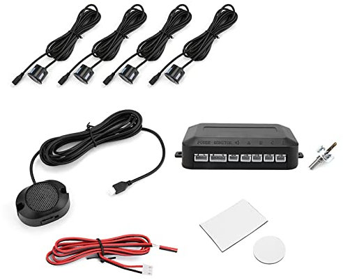 HERCHR Sensore di Parcheggio, Sensore di Parcheggio per Auto Kit Radar di Retromarcia Indicatore Acustico di Avviso Sistema di Sonda 12V per Camion Sicurezza di Guida dei Veicoli Parcheggio