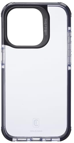 cellularline - Tetra Force Strong Guard - iPhone 15 Pro - Custodia flessibile Ultra-Protettiva, Anti-Shock con Tecnologia Antibatterica Integrata - Trasparente
