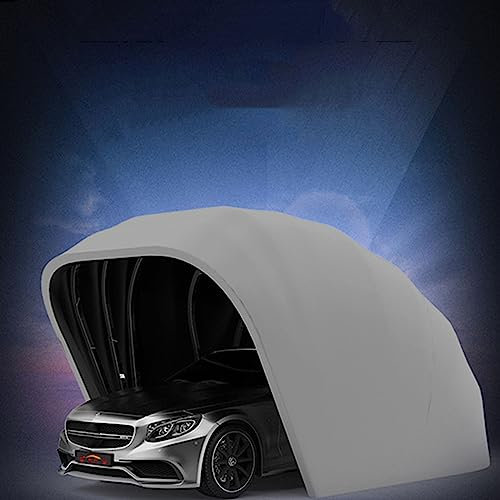 CCYENG Tragbarer zusammenklappbarer Teleskop-Carport, Sonnenschutz-Carport, hydraulische Markise, halbautomatische Mobile Garage aus Edelstahl