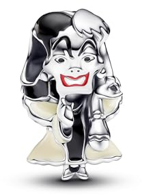 Pandora Moments Disney Villains Cruella De Vil Charm aus Sterling Silber,Kompatibel mit Pandora Moments Armbänder,793424C01