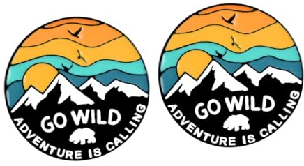 DEARMAMY Broche en Alliage Accessoire Créatif Forme Montagne Xuefeng 2pcs Épingle Solide et Solide pour Randonnée et Camping pour Toutes Occasions