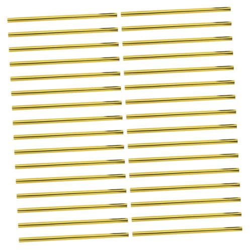 Hoement Binding Wires and Bag Sealing Gold Wires, 600pcs (3 Packs) 8cm Metal Twist Ropes for Sweet Bags, Packaging, Candy and Bread Sealing, Sturdy Closure for Party and Home Use