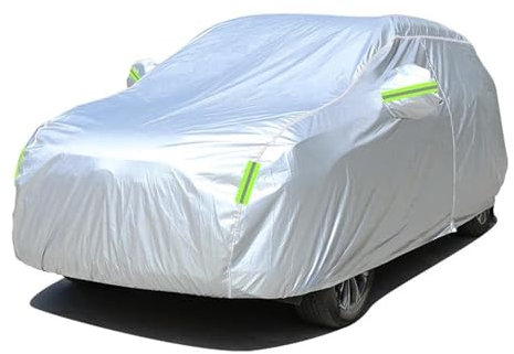 PUNICS Vollgarage Autoplane Universal Für Limousine SUV Volle Auto Abdeckung Outdoor Sonnenschirm Staubdicht Schutz Abdeckung Wasserdicht Sonne Regen Außen Auto Abdeckungen(B,XXL)