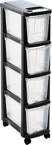Mhome by Mazzei Mondex Schubladen Rollwagen PLS6261 mit 4 Schubladen | Mit Rollen, Aus Kunststoff
