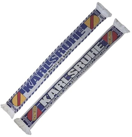Karlsruhe Schal - Die Macht aus Baden, blau-weiss, Fussball, 1894, Fanschal, Strickschal
