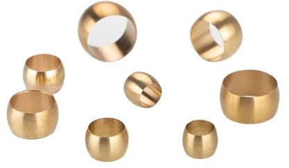 IDGTTLDF 20Pcs/Lot 3mm 4mm 5mm 6mm 6.35mm 8mm 10mm 12mm 14mm 16mm ID Brass Fit Compression Sleeve Fitting Sleeve Ferrule Ring (3mm)