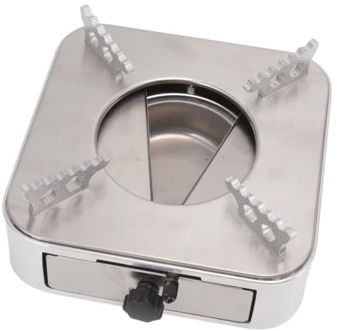 Réchaud à alcool, réchaud de camping portable en acier inoxydable, réchaud à alcool, réchaud alcool pour la randonnée à la maison, structure de tiroir