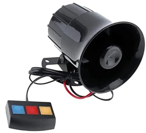 Clacson di Allarme per Auto da 12 V con Suono da 3 a Voce Forte per Moto Equipaggiate con Alimentazione 12 V e Motociclette con Questo Avvisatore Acustico di Allarme per Auto,