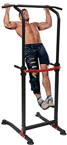 Power Tower Multifunktionale Dipstation Pull UP Kraftstation Freistehend mit Klimmzugstange Kraftstation Einstellbarer Höhenbereich 165-210cm bis 150kg