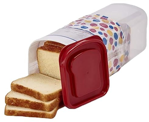 Qusedwey Scatola per Il Pane Trasparente in Plastica per Conservare I Toast Freschi con Coperchio, Contenitore per Il Pane Croccante, Facile Installazione D