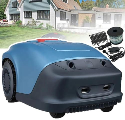 Kabelloser Rasenmäher-Roboter, 1/4 Acre automatischer Mähroboter mit App-Steuerung, Schnitthöhe 20 – 55 mm und 33 % Steigung, Pfadplanung und automatisches Laden, Mähroboter mit parallelen Spuren