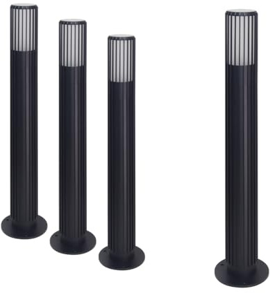 LUXULA 2 Stück Wegeleuchte GU10 56cm, IP44, Pollerleuchte | Bodenplatte und Erdspieß, Aluminium, LED Außenleuchte, Pollerleuchte, Stehleuchte für Garten, Terrasse und Wege