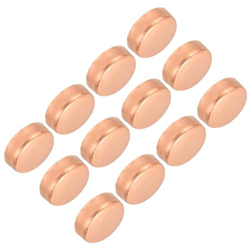 PATIKIL 1/2 Inch ID Copper Pipe End Cap, 12 Pack Copper Fitting Cap Sweat Plug Solder Connection for Plumbing HVAC Air Conditioner