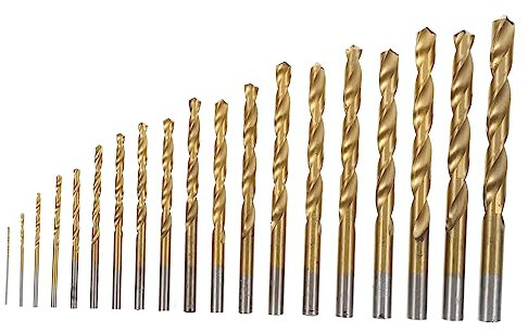 SHINEOFI 19 Pezzi Insieme Di Trapano Gambo Bit Di Trapano Cobalto Alto Colpi Di Scena Intrecciare Kit Di Punte Per Trapano Per Metallo Acciaio Ad Alta Velocità Black