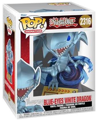 Funko Pop! Premium: Yu-Gi-Oh! - Blue Eyes Dragon (Card) | Merchandising Oficial - Figura de Vinilo Coleccionable para Decoración - Regalo Friki de Cumpleaños