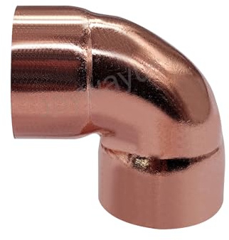Joywayus 1PCS 1-1/4 Copper 90 Degree Elbow Coupling Sweat Solder Pipe Fitting Pressure Plumbing Solder Connection