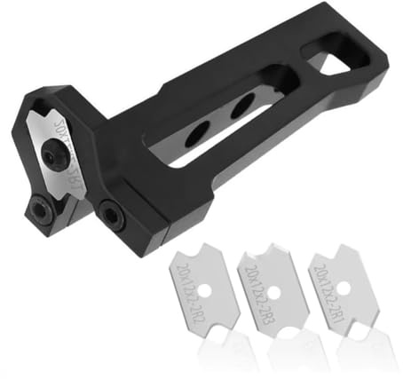 Cepilladora de carpintería de aleación de aluminio, herramienta manual de biselado y desbarbado de esquina con hoja de carburo, tipos de hoja R1 R2 R3 para bandas de bordes de 0.8-2 mm y biselado de