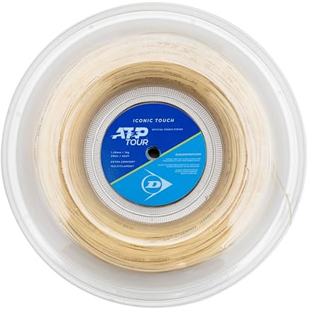 DUNLOP Iconic Touch 16G naturlig 200 m tennissnöre rulle – komfortkontroll strängrulle
