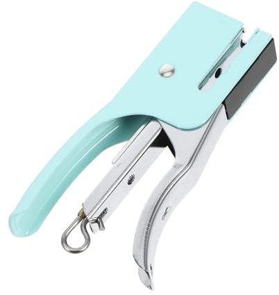 SUPVOX Cucitrice Portatile in Metallo Color Menta Mini Pinza Cucitrice per Ufficio e Scuola Presa Comoda per e Lavori Artigianali