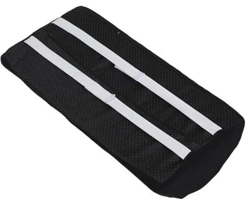 GRIRIW Reposapiés para Sillón Reclinable Semiflexible Negro Funda de Polar Cojín Ergonómico de Media Luna para Piernas y Soporte Lumbar Almohada Elevadora para Sofá y Descanso en Casa