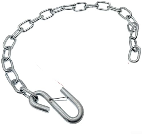 Catena di sicurezza antifurto con gancio a S singolo, resistente per traino e fissaggio sicuro di camper e veicoli