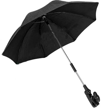 Tarswesi Sombrilla Carro Bebe Universal Anti UV, Diámetro 71 cm, Sombrilla de Cochecito con Abrazadera de Fijación, Parasol de Carro Bebe Protección UV50+, para Cochecito & Silla de Paseo