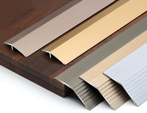 Kakelklipp, aluminiumgolv övergångsremsa, golvreducerare, tröskelramp, lämplig för dörröppningar kakel vinyl golvlaminatplankor, 90 cm x 3 st