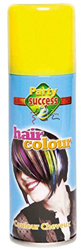 HOT LOOK Ldies Unisex-Haarspray, weiß, schwarz, gelb, orange, rosa, silber, lila, rot, grün, blau, 125 ml (gelb)