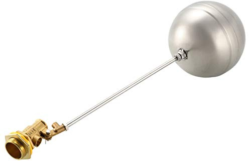 sourcing map Water Float Valve 1 Inch DN25 Automatic Float Ball Valve Sensor for Water Tank Pump 304 Stainless Steel 135mm Ball